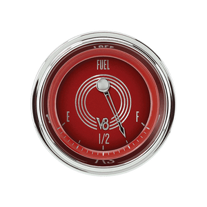 Classic Instruments V8RS11SHC V8 Red Steelie - Fuel Gauge 75-10 OHM 2-1/8"