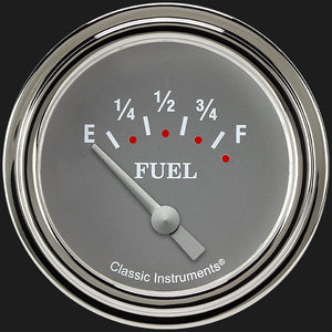 Classic Instruments SG209SLF Silver Gray 2 5/8" Fuel Gauge