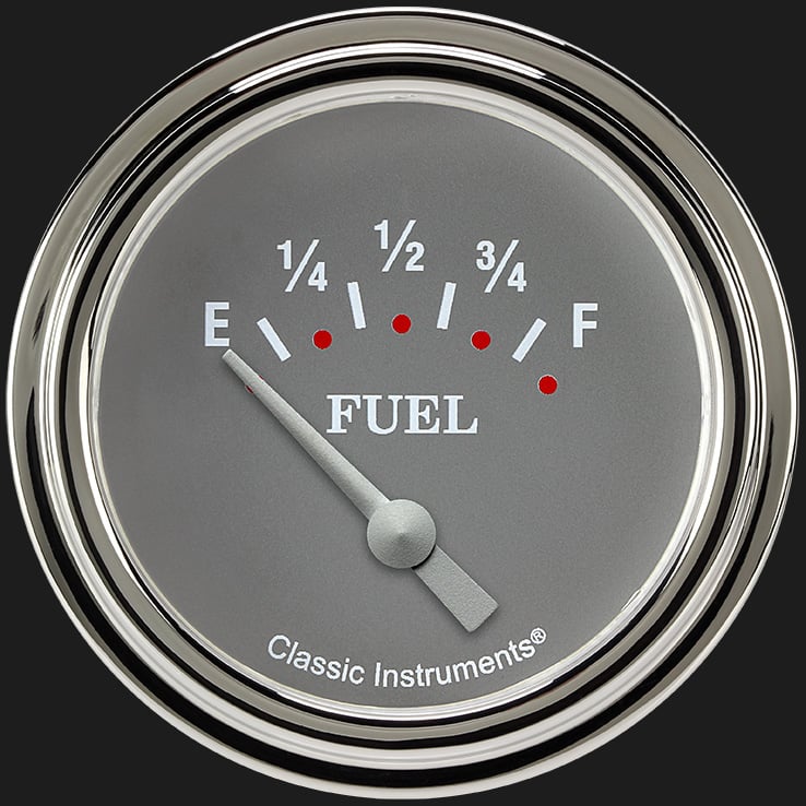 Classic Instruments SG214SLF Silver Gray 2 5/8" Fuel Gauge