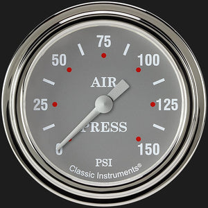 Classic Instruments SG318SLF Silver Gray 2 5/8" Air Pressure Gauge