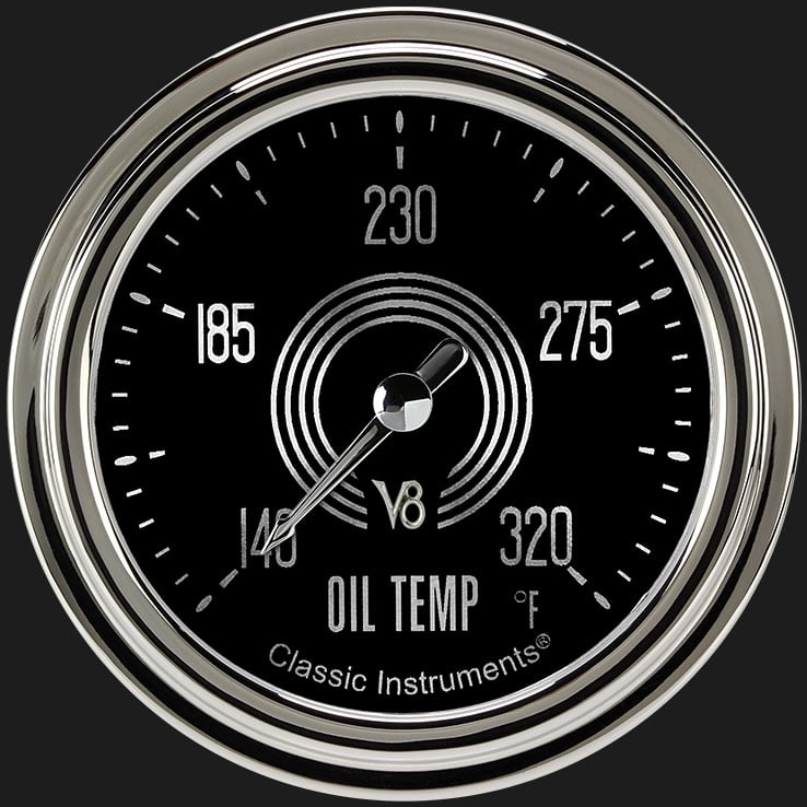 Classic Instruments V8SR328SLC V8 Speedster 2 5/8" Oil Temperature Gauge