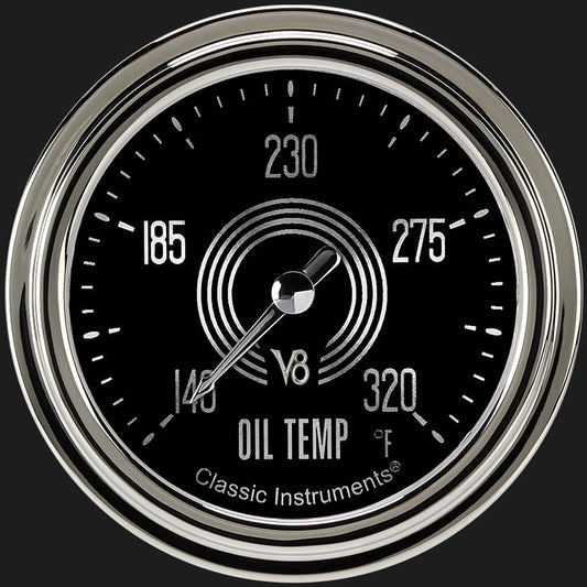Classic Instruments V8SR328SLC V8 Speedster 2 5/8" Oil Temperature Gauge