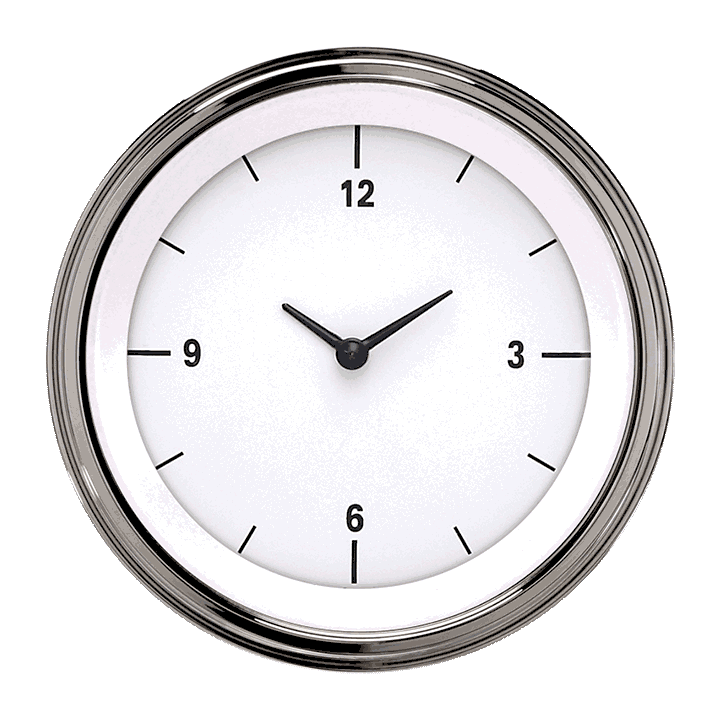 Classic Instruments WH93SLF White Hot - Clock Gauge 3-3/8"