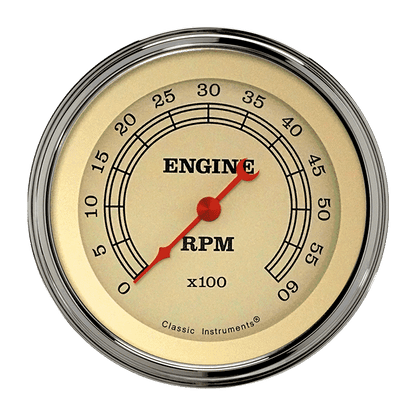 Classic Instruments VT60SLF Vintage - Tachometer 6K RPM 3-3/8"
