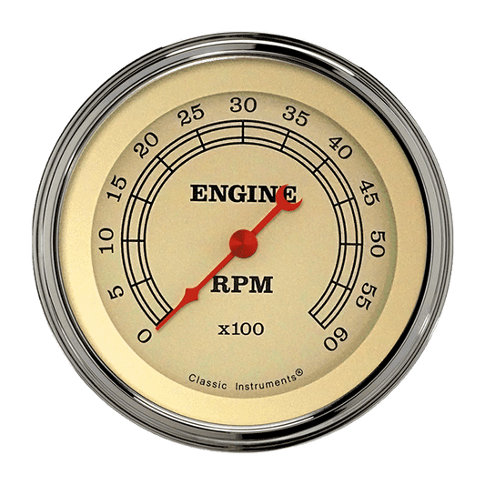 Classic Instruments VT60SLF Vintage - Tachometer 6K RPM 3-3/8"