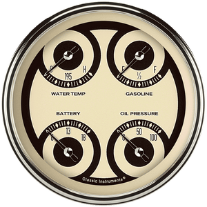 Classic Instruments NT31SLC Nostalgia VT - Quad Gauge 4-5/8" (Fuel 0-30 OHM)