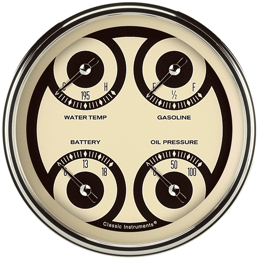 Classic Instruments NT78SLC Nostalgia VT 4 - 5/8" Quad fuel 0