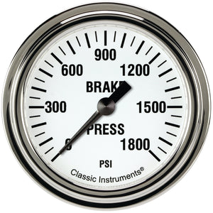 Classic Instruments WH367SLF White Hot 2 5/8" Brake Pressure Gauge