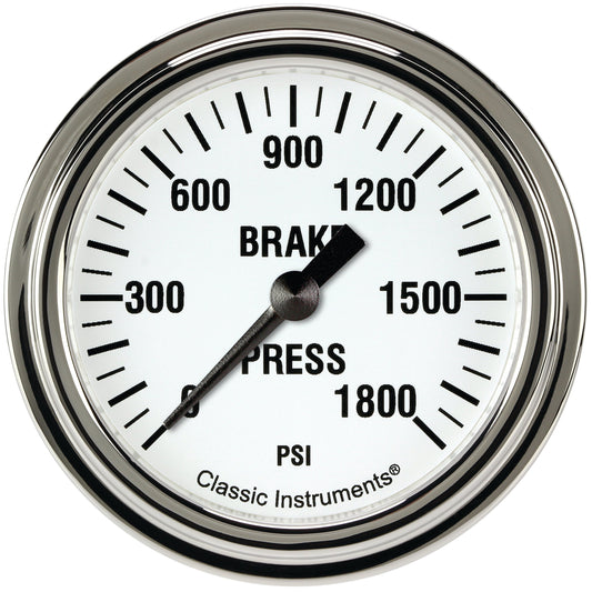 Classic Instruments WH367SLF White Hot 2 5/8" Brake Pressure Gauge
