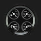 Classic Instruments AX77GBLF Autocross Grey - Quad Gauge 3-3/8" (0-30 OHM)