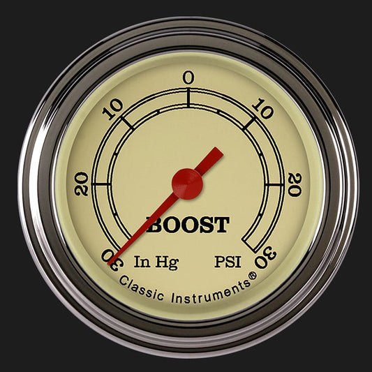 Classic Instruments VT141SLF Vintage 2-1/8" Boost/Vac Gauge