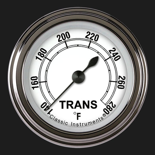 Classic Instruments CW127SLF Classic White - Transmission Temp Gauge Full Sweep 2-1/8"