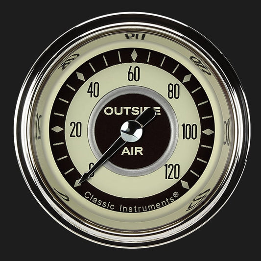 Classic Instruments NT199SHC Nostalgia VT 2 1/8" Outside Air Temp. Gauge