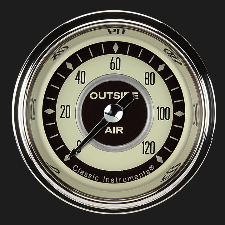 Classic Instruments NT199SHC Nostalgia VT 2 1/8" Outside Air Temp. Gauge
