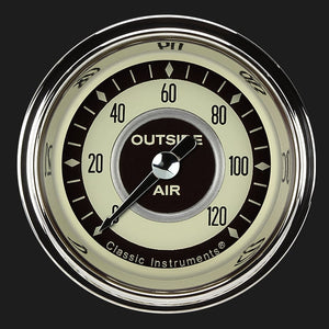 Classic Instruments NT199SHC Nostalgia VT 2 1/8" Outside Air Temp. Gauge