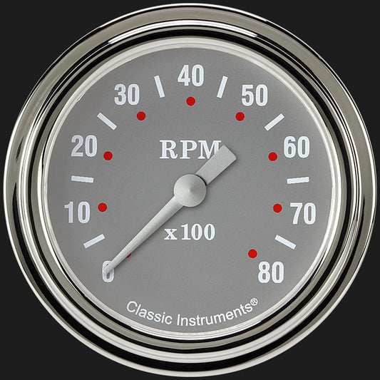 Classic Instruments SG383SLF Silver Gray 2 5/8" Tachometer