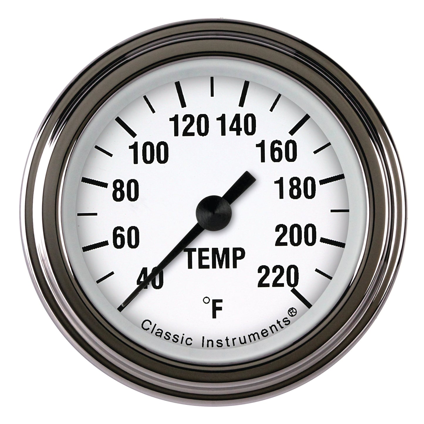 Classic Instruments WH129SLF White Hot 2 1/8" Stock Eliminator Temp. Gauge