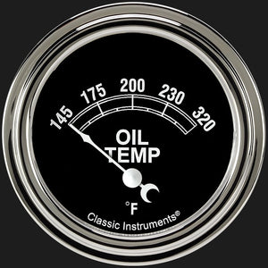 Classic Instruments TR228SLF Traditional 2 5/8" Oil Temperature Gauge