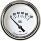 Classic Instruments WH281SLF White Hot 2 5/8" Oil Press 100psi, Short Sweep