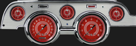 Classic Instruments MU67V8RSBA V8 Red Steelie 1967-68 Mustang