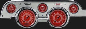 Classic Instruments MU67V8RSBA V8 Red Steelie 1967-68 Mustang