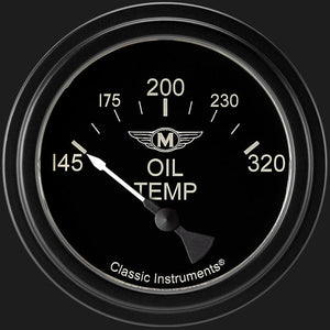 Classic Instruments MA228BLF Moal Bomber 2 5/8" Oil Temperature Gauge