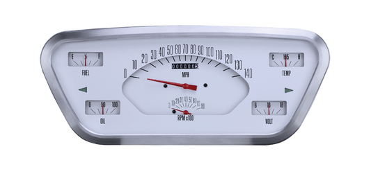 Classic Instruments FT53W White 1953 - 55 Ford F - 100 Truck Gauge Package