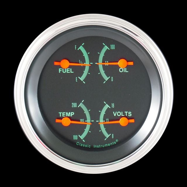 Classic Instruments GS76SLF G-Stock - Quad Gauge 3-3/8" (240-33 OHM)