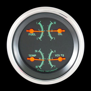 Classic Instruments GS76SLF G-Stock - Quad Gauge 3-3/8" (240-33 OHM)