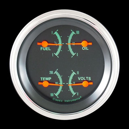 Classic Instruments GS73SLF G-Stock - Quad Gauge 3-3/8" (75-10 OHM)