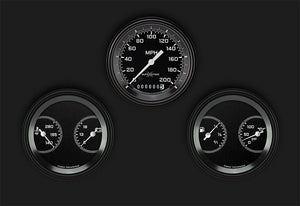 Classic Instruments AX04GBLF AutoCross Gray Three Gauge Set