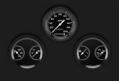 Classic Instruments AX04GBLF AutoCross Gray Three Gauge Set