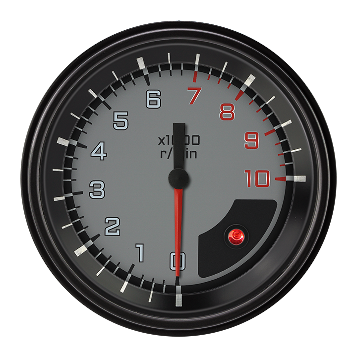 Classic Instruments AX10GBLF Autocross Grey - Tachometer 10K RPM 3-3/8"