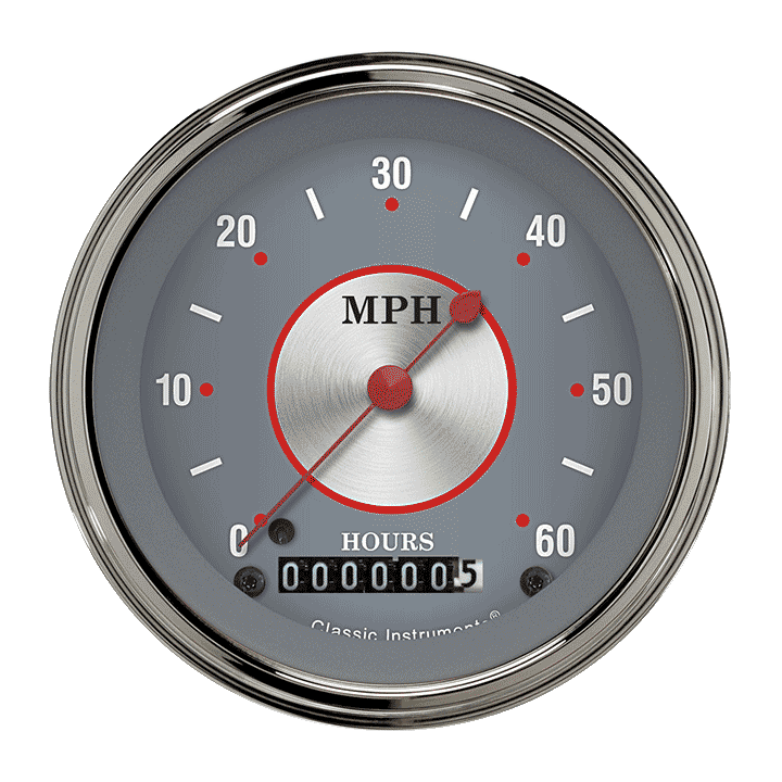 Classic Instruments LSSS Low Speed Speedo, Silver