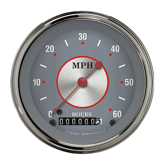 Classic Instruments LSSS Low Speed Speedo, Silver