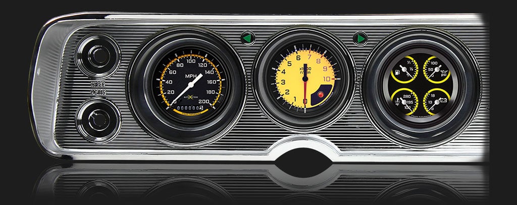 Classic Instruments CV64AXY AutoCross Yellow 1964-65 Chevelle Package