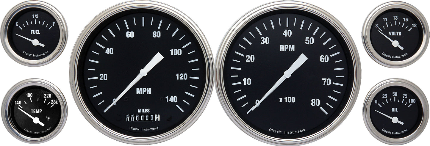 Classic Instruments HR51SLF Hot Rod - 6 Gauge Set