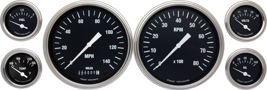 Classic Instruments HR51SLF Hot Rod - 6 Gauge Set