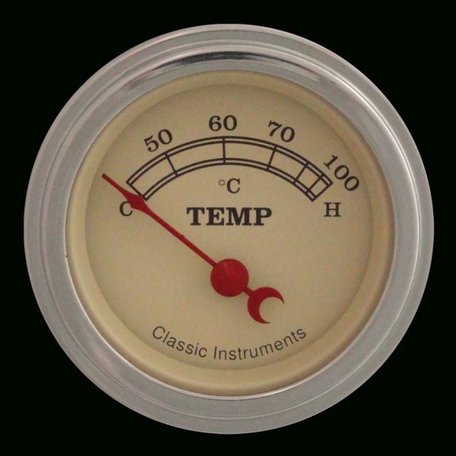 Classic Instruments VT25SLF Vintage Temperature Centigrade Gauge