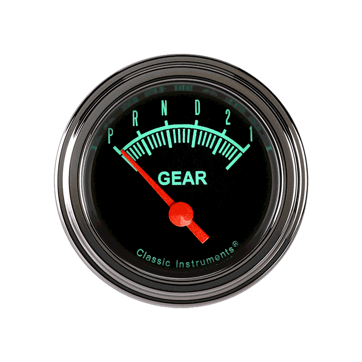 Classic Instruments GS07SLF G-Stock - Gear Indicator Gauge no Overdrive 2-1/8"