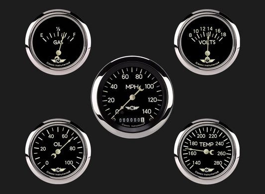 Classic Instruments Classic Five Gauge Set, 3-3/8" - CL900SRC