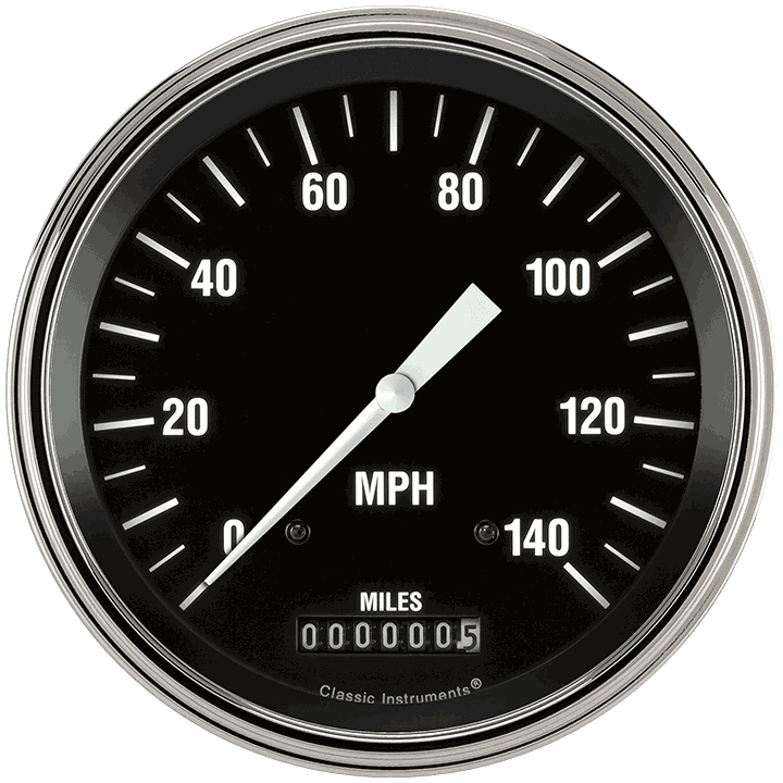 Classic Instruments HR56SLF Hot Rod - Speedometer Gauge 4-5/8"