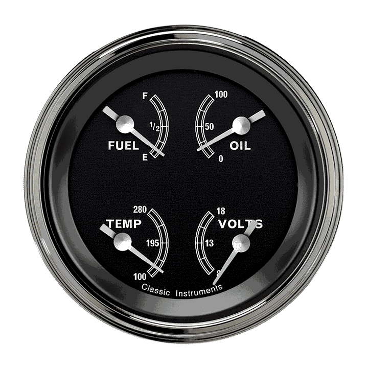 Classic Instruments TR79SLF Traditional 3-3/8" Quad fuel 0