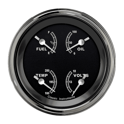 Classic Instruments TR79SLF Traditional 3-3/8" Quad fuel 0