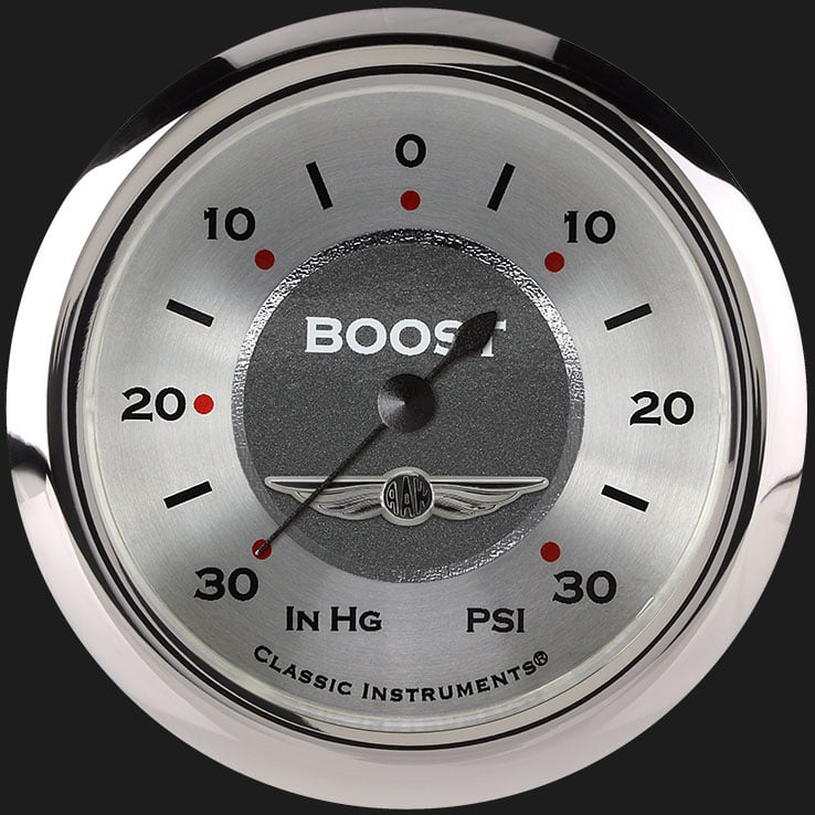 Classic Instruments AW341SRC All American 2 5/8" Boost/Vac Gauge