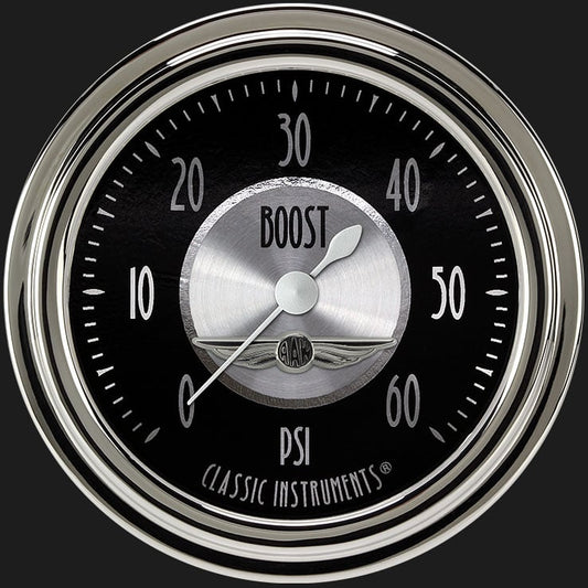 Classic Instruments AT343SLC All American Tradition 2 5/8" Boost Gauge, 60 psi