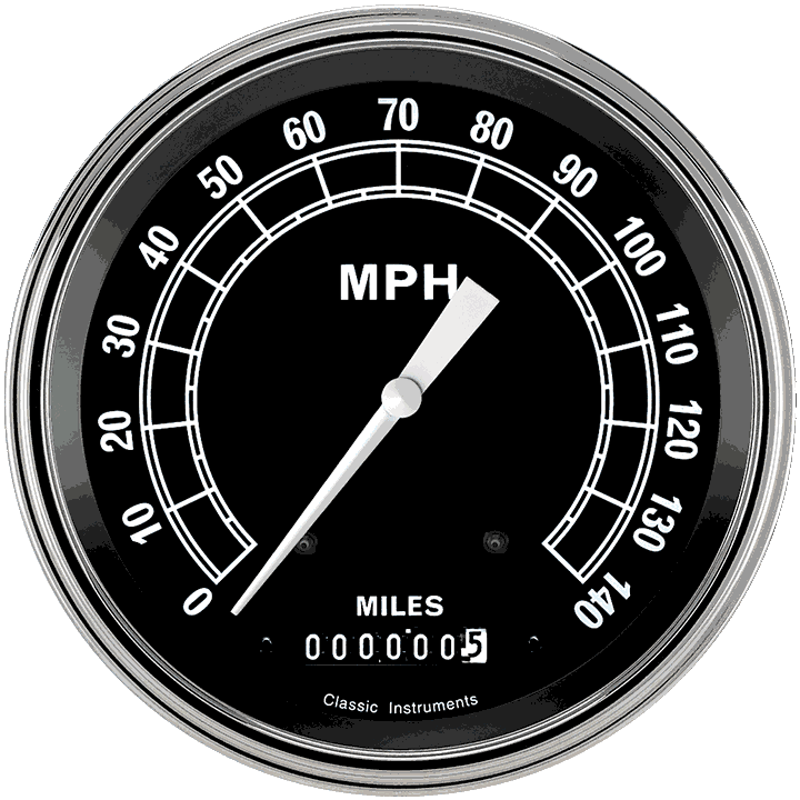 Classic Instruments TR56SLF Traditional - Speedometer Gauge 4-5/8"