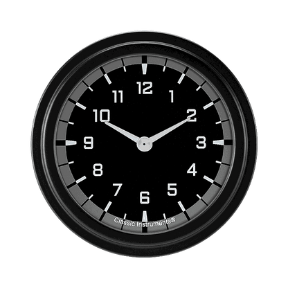 Classic Instruments AX92GBLF AutoCross Gray 2 5/8" Clock