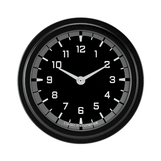 Classic Instruments AX92GBLF AutoCross Gray 2 5/8" Clock