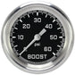 Classic Instruments AX343GAPF Autocross Gray 2 5/8" Boost Gauge, 60 psi